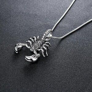 ❤️Retro Stainless steel scorpion pendant necklace for women/men, N90201P195